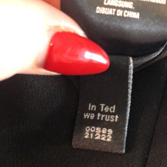 Ted Baker London Reikod Dress Front Zipper Textured Size 2 Black - Picture 11 of 12